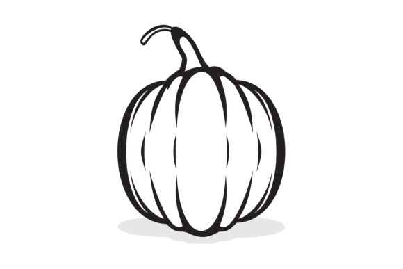 Black and White Pumpkin Design for Creative Projects