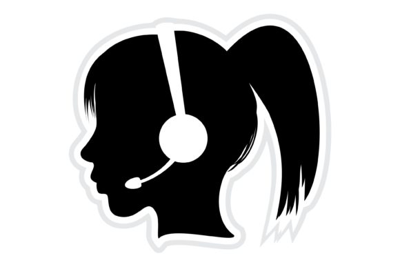 Call Center Woman Icon: A Versatile Design for Modern Projects