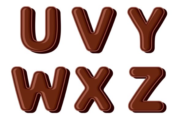 Chocolate Letter U V Y W X Z: A Versatile Design Tool for Creators