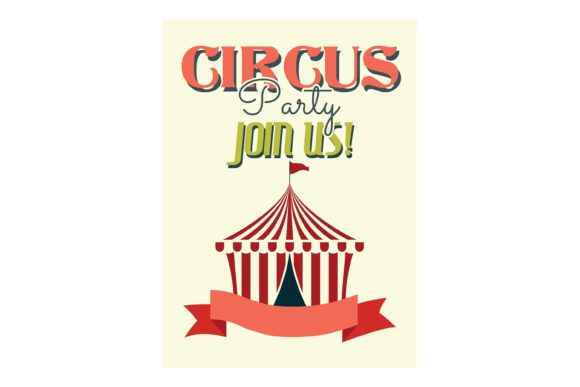Circus Party Retro Poster