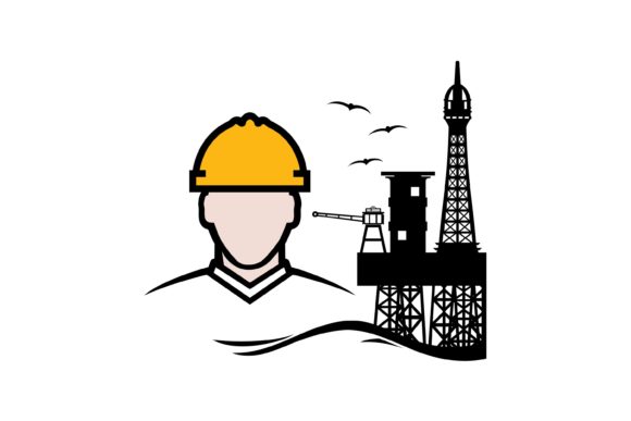 Contractor Oil Platform Vector Icon