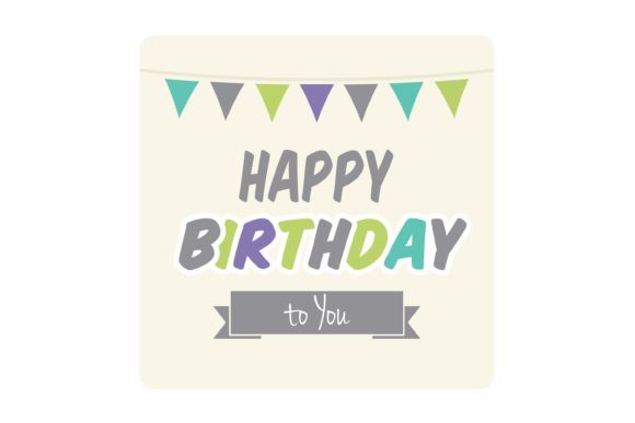 Happy Birthday Card Design with EPS Files