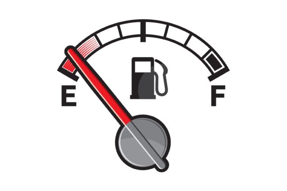 Round Empty Gas Tank Illustration